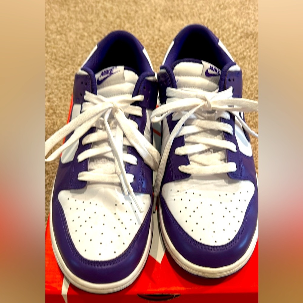 Nike Dunk Purple white size 12 worn once